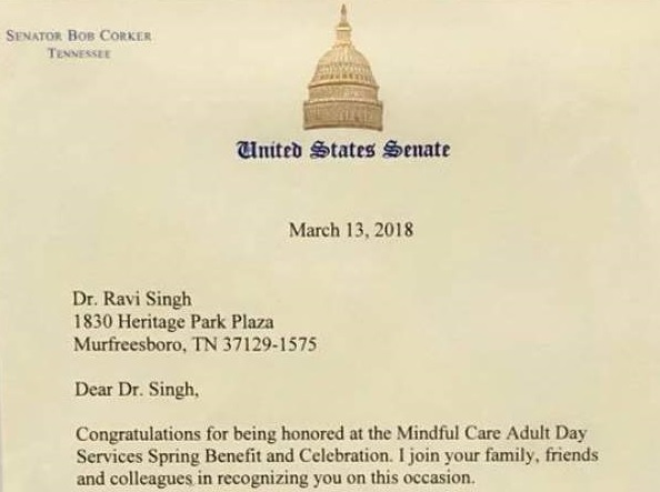 Dr Ravi P Singh Honoured by United States Senate